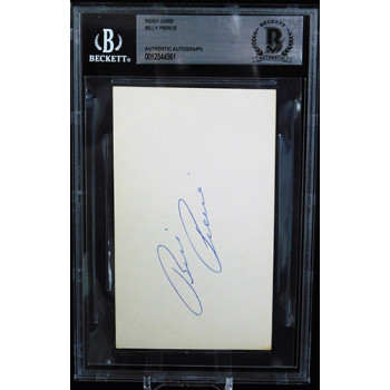 Billy Pierce Chicago White Sox Signed 3x5 Index Card Beckett Authenticated BAS