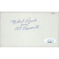 Tot Pressnell Brooklyn Dodgers Signed 3x5 Index Card JSA Authenticated Tot Pressnell Brooklyn Dodgers Signed 3x5 Index Card JSA Authenticated