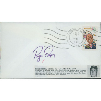 Roger Repoz California Angels Signed First Day Issue Cachet JSA Authenticated Roger Repoz California Angels Signed First Day Issue Cachet JSA Authenticated