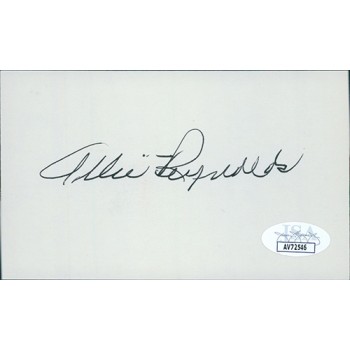Allie Reynolds New York Yankees Signed 3x5 Index Card JSA Authenticated Allie Reynolds New York Yankees Signed 3x5 Index Card JSA Authenticated