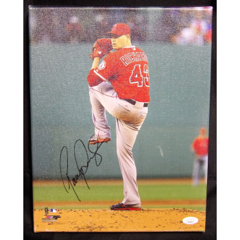 Garrett Richards Los Angeles Angels Signed 11x14 Canvas Photo JSA Authenticated