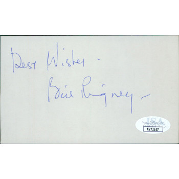 Bill Rigney New York Giants Signed 3x5 Index Card JSA Authenticated Bill Rigney New York Giants Signed 3x5 Index Card JSA Authenticated