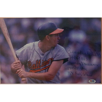 Brooks Robinson Baltimore Orioles Signed 11x14 Canvas Framed PSA Authenticated Brooks Robinson Baltimore Orioles Signed 11x14 Canvas Framed PSA Authenticated