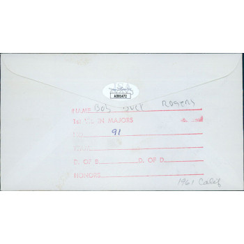 Bob Buck Rodgers California Angels Signed First Day Issue Cachet JSA Authentic