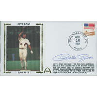 Pete Rose Phillies Signed 3,631 Hits Limited Edition Cachet JSA Authenticated