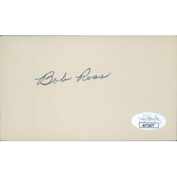 Bob Ross Washington Senators Signed 3x5 Index Card JSA Authenticated