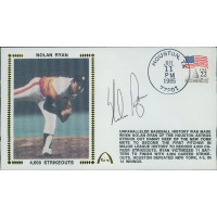 Nolan Ryan Signed 4,000 Strikeouts Limited Edition Cachet JSA Authenticated