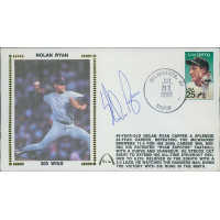 Nolan Ryan Rangers Signed 300 Wins Limited Edition Cachet JSA Authenticated
