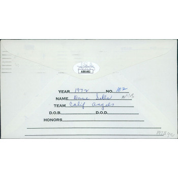 Dave Sells California Angels Signed First Day Issue Cachet JSA Authenticated Dave Sells California Angels Signed First Day Issue Cachet JSA Authenticated