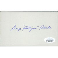 George Shotgun Shuba Brooklyn Dodgers Signed 3x5 Index Card JSA Authenticated George Shotgun Shuba Brooklyn Dodgers Signed 3x5 Index Card JSA Authenticated