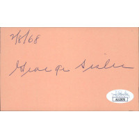 George Sisler St. Louis Browns Signed 3x5 Post Card JSA Authenticated George Sisler St. Louis Browns Signed 3x5 Post Card JSA Authenticated