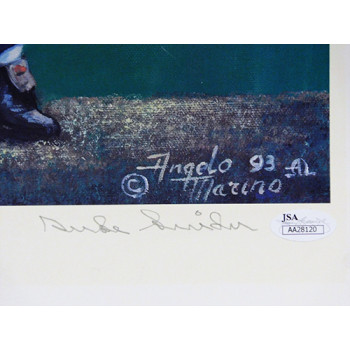 Duke Snider Brooklyn Dodgers Signed 18x24 Lithograph /407 JSA Authenticated