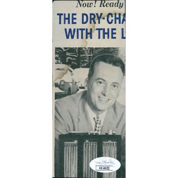 Duke Snider Brooklyn Dodgers Signed 2.25x5.5 Cut Page JSA Authenticated