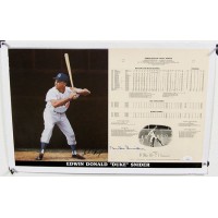 Duke Snider Dodgers Signed 14x21 Cope Enterprise Poster JSA Authenticated