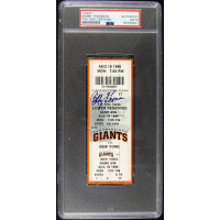 Bobby Thomson San Francisco Giants Signed Game Ticket PSA Authenticated