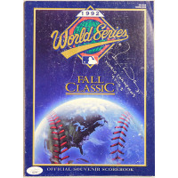 Duane Ward Toronto Blue Jays Signed 1992 World Series Program JSA Authenticated