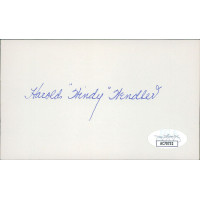 Harold Doc Wendler Brooklyn Dodgers Signed 3x5 Index Card JSA Authenticated Harold Doc Wendler Brooklyn Dodgers Signed 3x5 Index Card JSA Authenticated