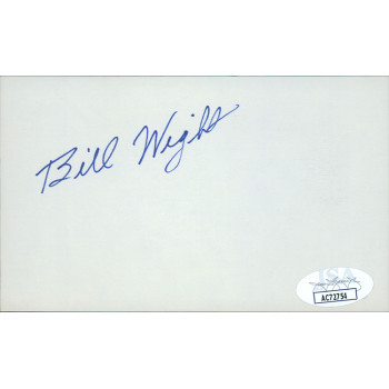 Bill Wight Baltimore Orioles Signed 3x5 Index Card JSA Authenticated