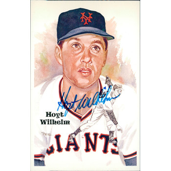 Hoyt Wilhelm New York Giants Signed Perez Steele HOF Postcard JSA Authenticated Hoyt Wilhelm New York Giants Signed Perez Steele HOF Postcard JSA Authenticated