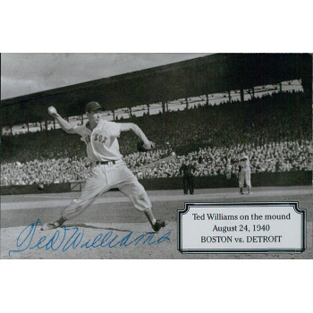 Ted Williams Boston Red Sox Signed 4x6 Postcard JSA Authenticated Ted Williams Boston Red Sox Signed 4x6 Postcard JSA Authenticated