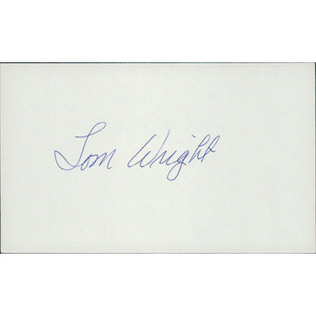 Tom Wright Boston Red Sox Signed 3x5 Index Card PSA Authenticated