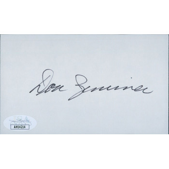 Don Zimmer Baseball Manager Player Signed 3x5 Index Card JSA Authenticated