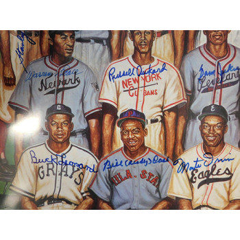 Negro League HOF'ers & Stars Signed 24x30 Poster 21 Sigs JSA Authenticated