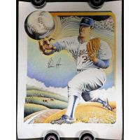 Nolan Ryan Texas Rangers Signed 21x28 Lithograph Nolan's Knoockin! JSA Authenticated