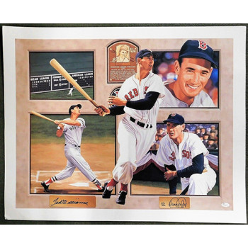 Ted Williams Boston Red Sox Signed 24x30 Lithograph Danny Day JSA Authenticated