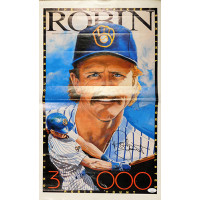 Robin Yount Milwaukee Brewers Signed 14x23 Poster JSA Authenticated