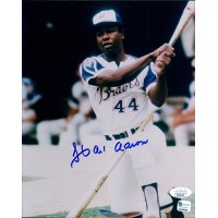 Hank Aaron Atlanta Braves Signed 8x10 Glossy Photo JSA Authenticated