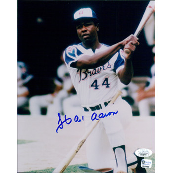 Hank Aaron Atlanta Braves Signed 8x10 Glossy Photo JSA Authenticated