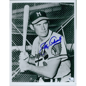 Joe Adcock Signed Milwaukee Braves 8x10 Photo Global Authenticated