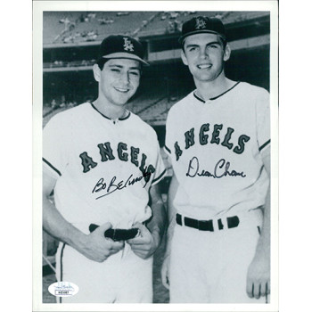 LA Angels Dean Chance Bo Belinsky Signed 8x10 Cardstock Photo JSA Authenticated LA Angels Dean Chance Bo Belinsky Signed 8x10 Cardstock Photo JSA Authenticated
