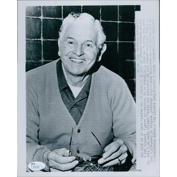 Earl Averill Signed 8x10 B&W Baseball Promo Press Photo JSA Authenticated HOF Earl Averill Signed 8x10 B&W Baseball Promo Press Photo JSA Authenticated HOF