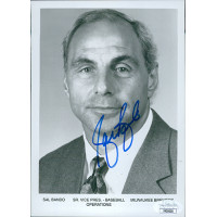 Sal Bando Milwaukee Brewers Signed 5x7 Glossy Promo Photo JSA Authenticated