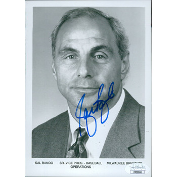 Sal Bando Milwaukee Brewers Signed 5x7 Glossy Promo Photo JSA Authenticated Sal Bando Milwaukee Brewers Signed 5x7 Glossy Promo Photo JSA Authenticated