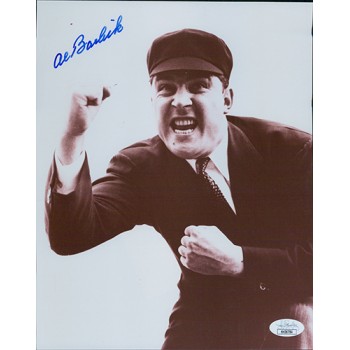 Al Barlick Baseball Umpire Signed 8x10 Glossy Photo JSA Authenticated