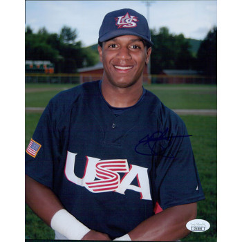 Julio Borbon Team USA Signed 8x10 Glossy Photo JSA Authenticated