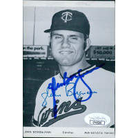 Glenn Borgmann Minnesota Twins Signed 3.5x5.25 Cardstock Photo JSA Authenticated Glenn Borgmann Minnesota Twins Signed 3.5x5.25 Cardstock Photo JSA Authenticated