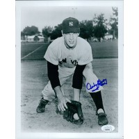 Andy Carey New York Yankees Signed 8x10 Glossy Photo JSA Authenticated Smudged