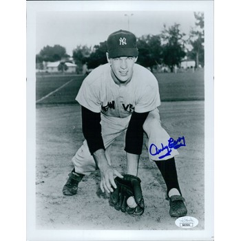 Andy Carey New York Yankees Signed 8x10 Glossy Photo JSA Authenticated Smudged Andy Carey New York Yankees Signed 8x10 Glossy Photo JSA Authenticated Smudged