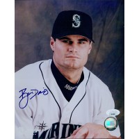 Ben Davis Seattle Mariners Signed 8x10 Glossy Photo JSA Authenticated Water DMG