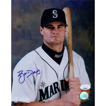 Ben Davis Seattle Mariners Signed 8x10 Glossy Photo JSA Authenticated Water DMG
