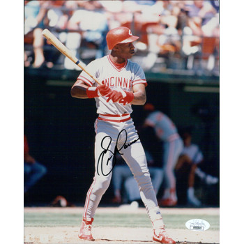 Eric Davis Cincinnati Reds Signed 8x10 Glossy Photo JSA Authenticated Eric Davis Cincinnati Reds Signed 8x10 Glossy Photo JSA Authenticated