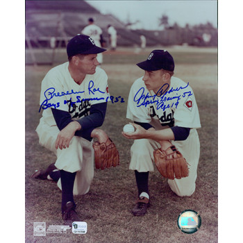 Brooklyn Dodgers Johnny Podres & Preacher Roe Signed 8x10 Photo Global Authenticated Brooklyn Dodgers Johnny Podres & Preacher Roe Signed 8x10 Photo Global Authenticated