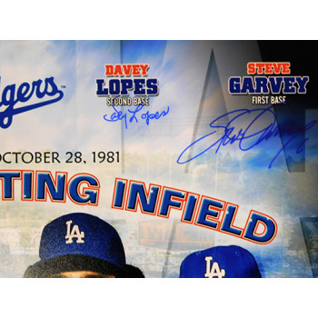 Ron Cey, Bill Russell, Davey Lopes, Steve Garvey Signed 16x20 Photo TRISTAR Auth