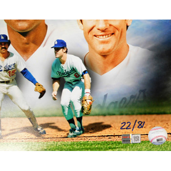 Ron Cey, Bill Russell, Davey Lopes, Steve Garvey Signed 16x20 Photo TRISTAR Auth