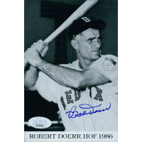 Bobby Doerr Boston Red Sox Signed 4x6 Cardstock Photo JSA Authenticated Bobby Doerr Boston Red Sox Signed 4x6 Cardstock Photo JSA Authenticated