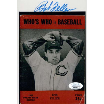 Bob Feller Cleveland Indians Signed 5x7 Matte Photo JSA Authenticated